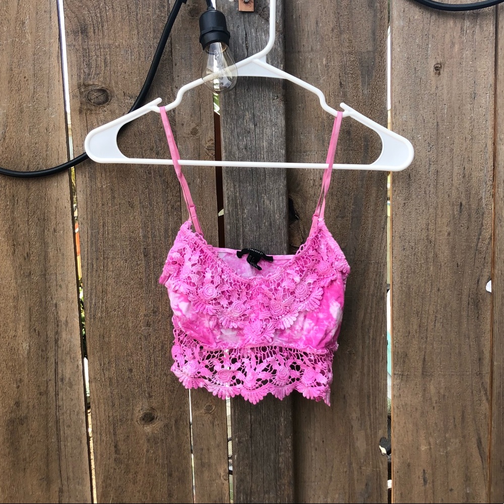 Pink Floral crop top